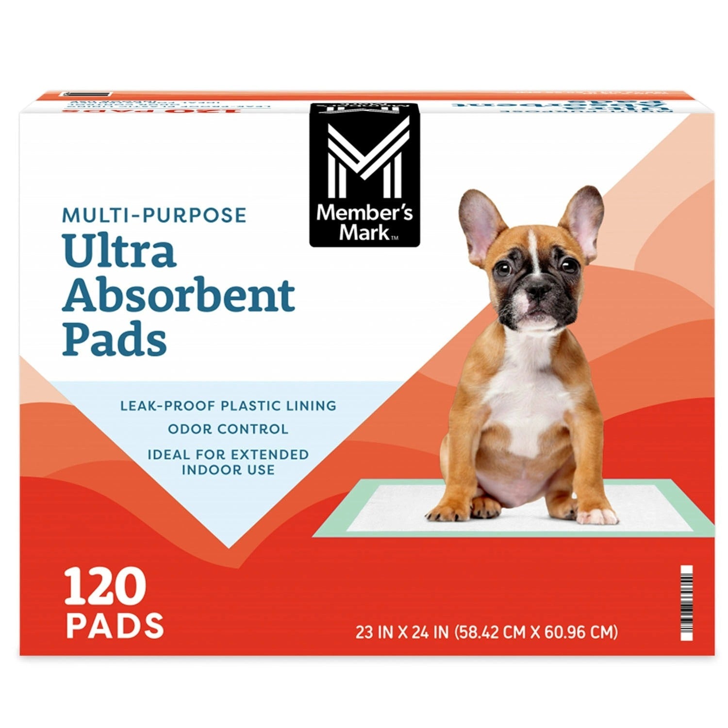 Member's Mark Multipurpose Ultra Absorbent Training Pads 23" x 24" - 120ct/1pk