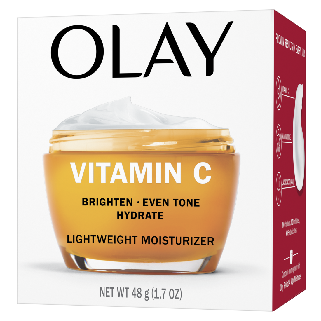 Olay Vitamin C Brighten - Even Tone - Hydrate Lightweight Moisturizer - 1.7oz/12pk