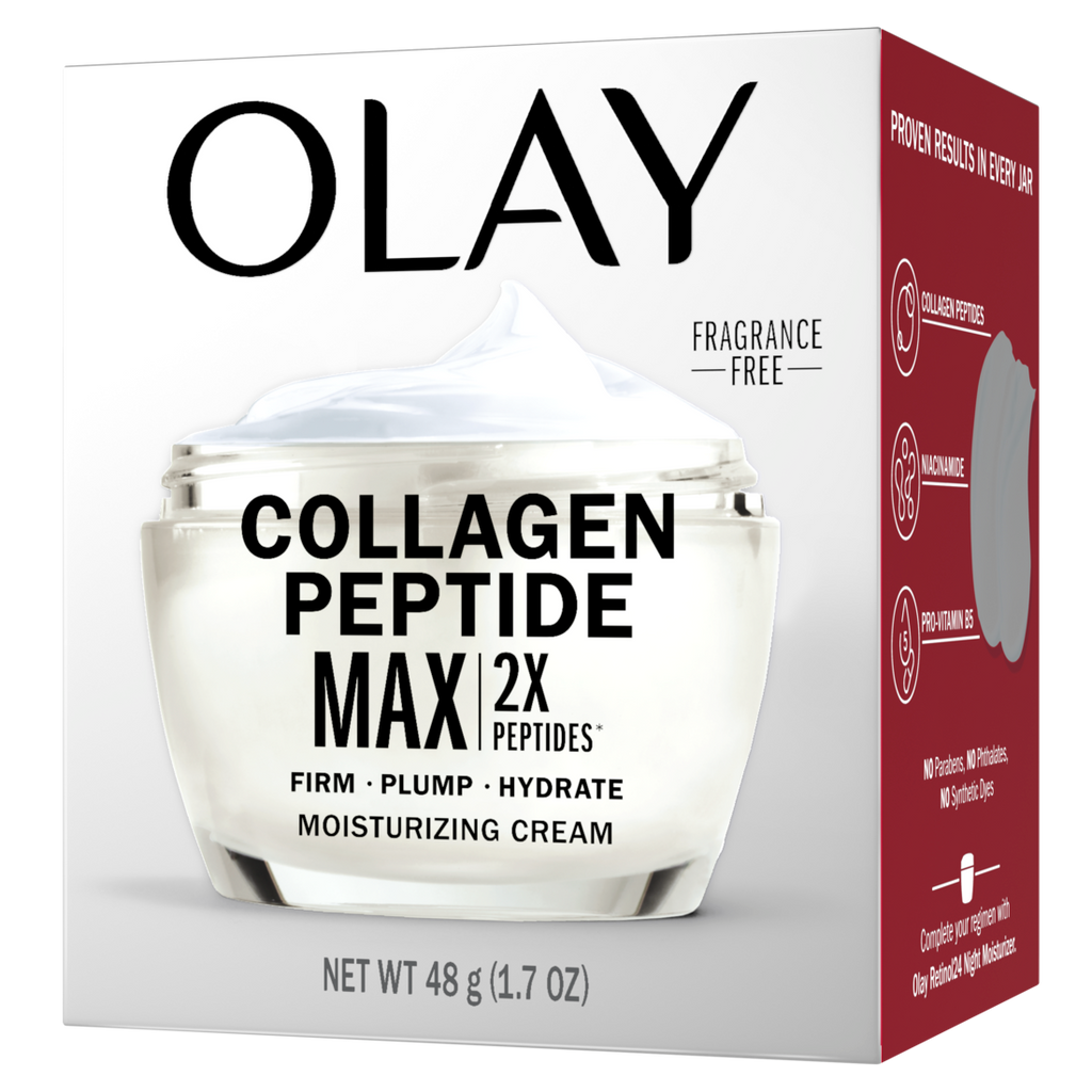 Olay Collagen Peptide Max Moisturizing Cream Fragrance-Free - 1.7oz/12pk