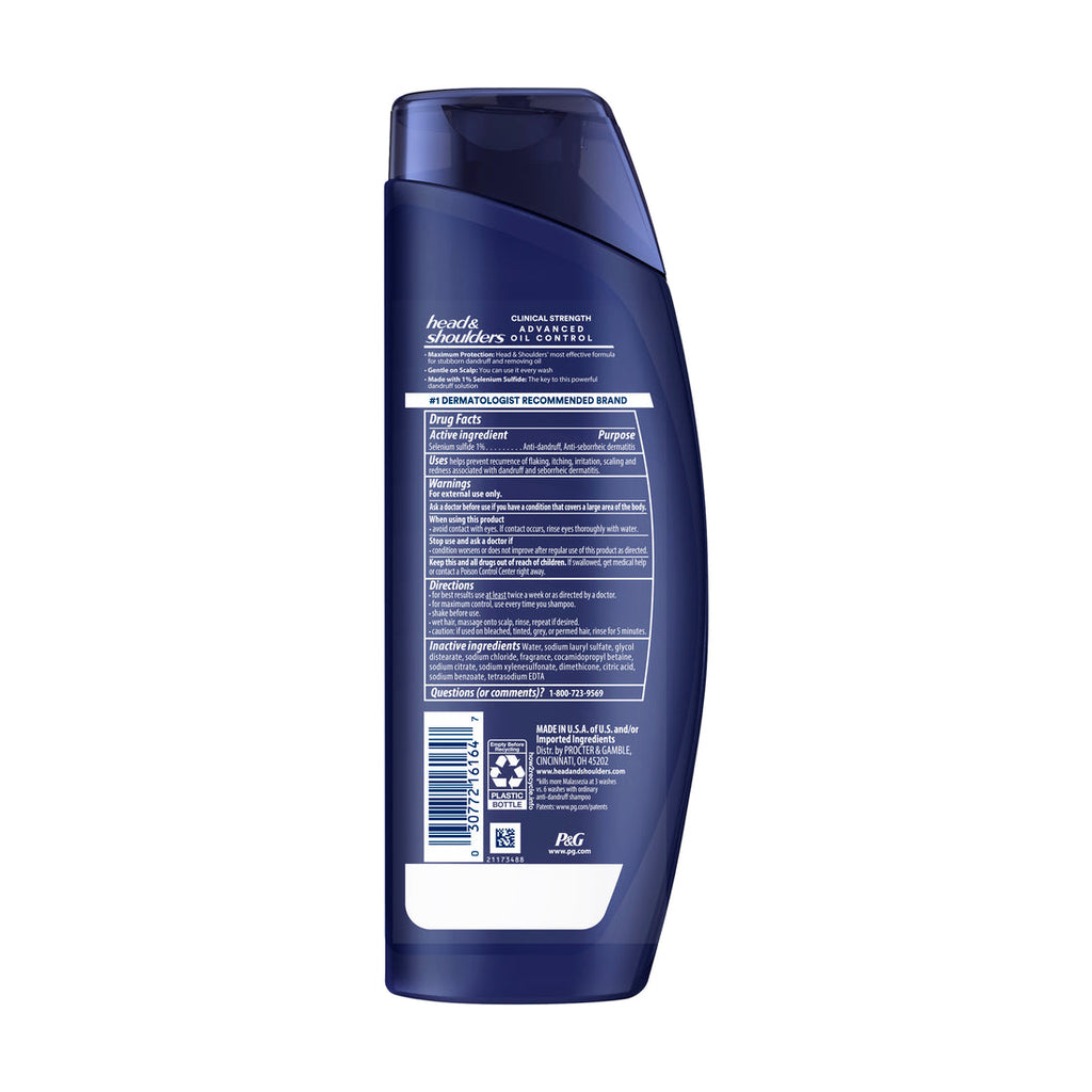 Head & Shoulders Clinical Strength Advanced Oil Control Shampoo For Stubborn Dandruff - 13.5oz/6pk