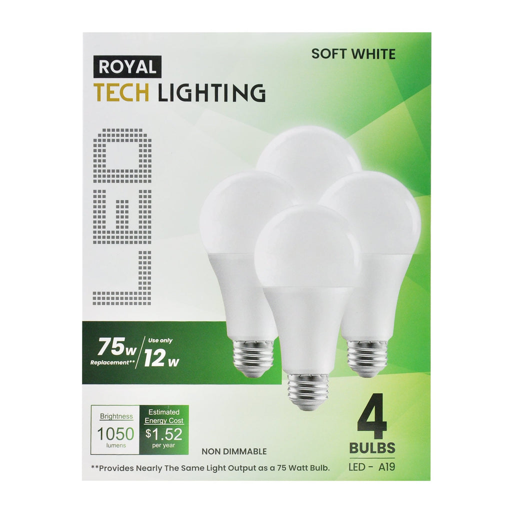 Royal Tech Lightning LED Soft White 12.5W (75W replacement) - 4ct/12pk