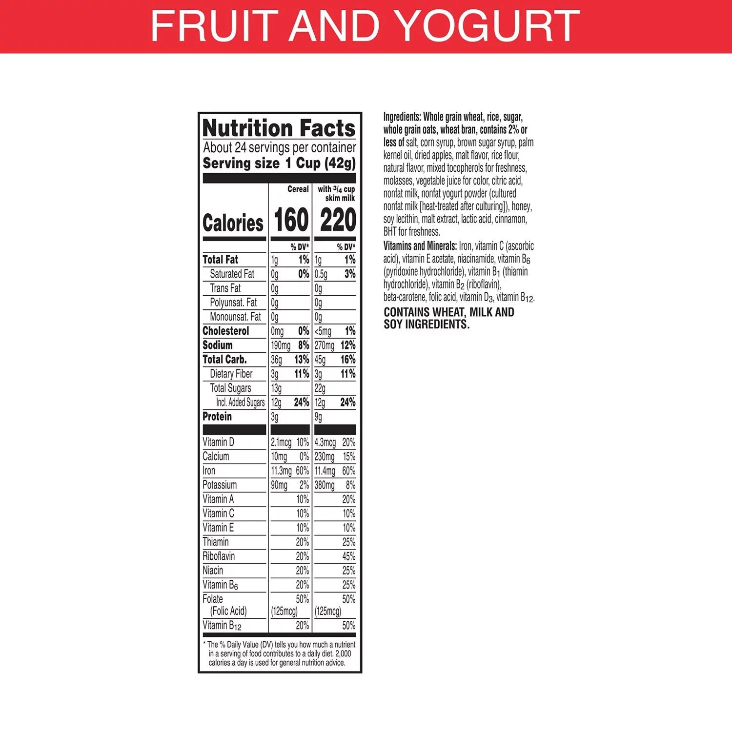 Kellogg's Special K Cereal Fruit and Yogurt - 37oz/1pk
