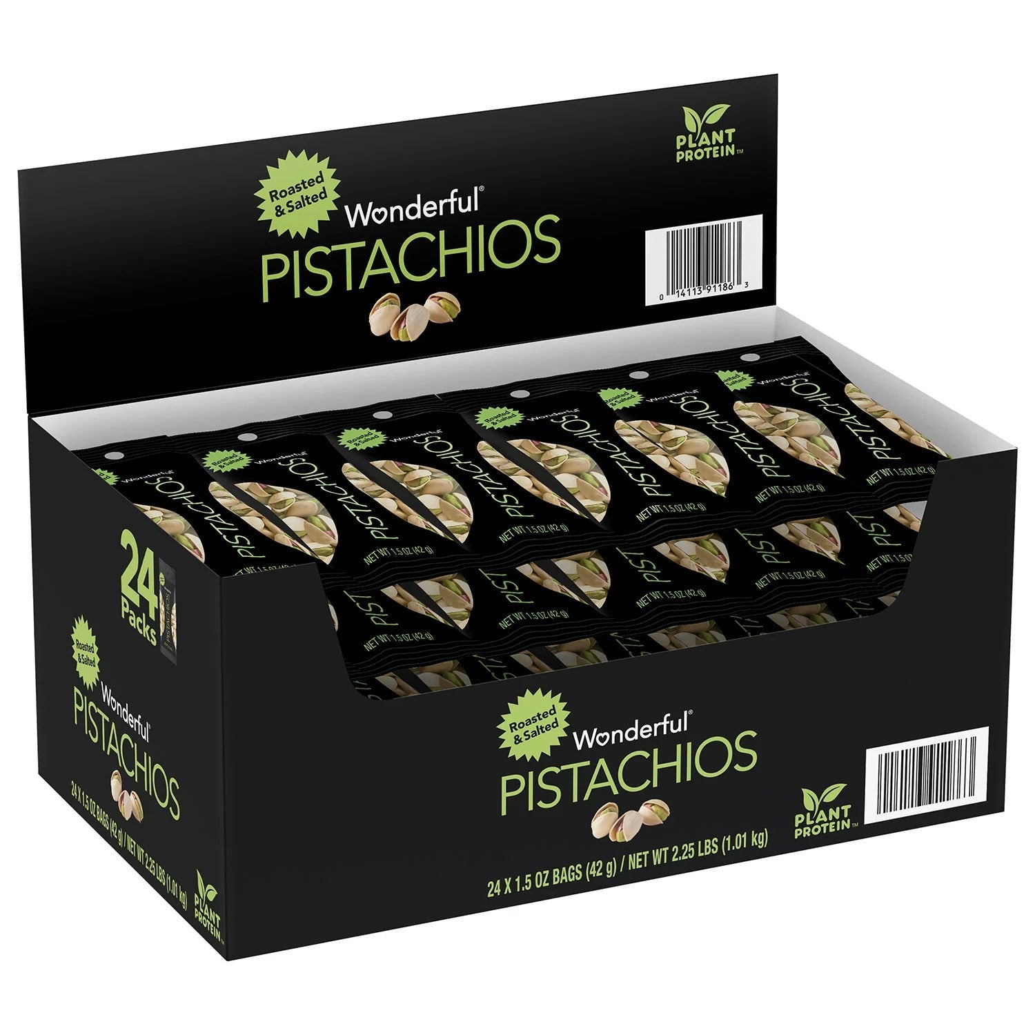 Wonderful Pistachios Roasted and Salted - (24x1.5)oz/1pk
