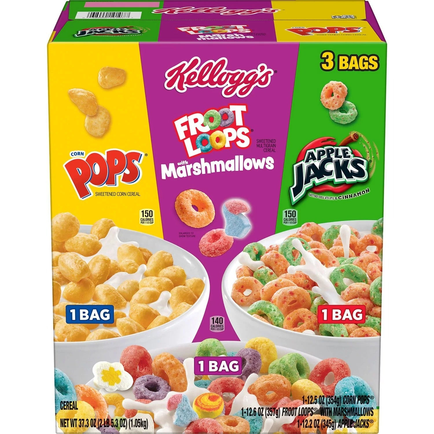 Kellogg's Cereal Variety Pack - 37.3oz/1pk