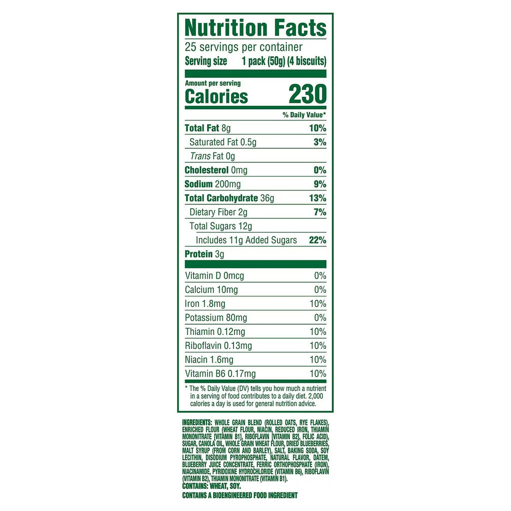Nabisco Belvita Blueberry Breakfast Biscuits - 4ct/25pk