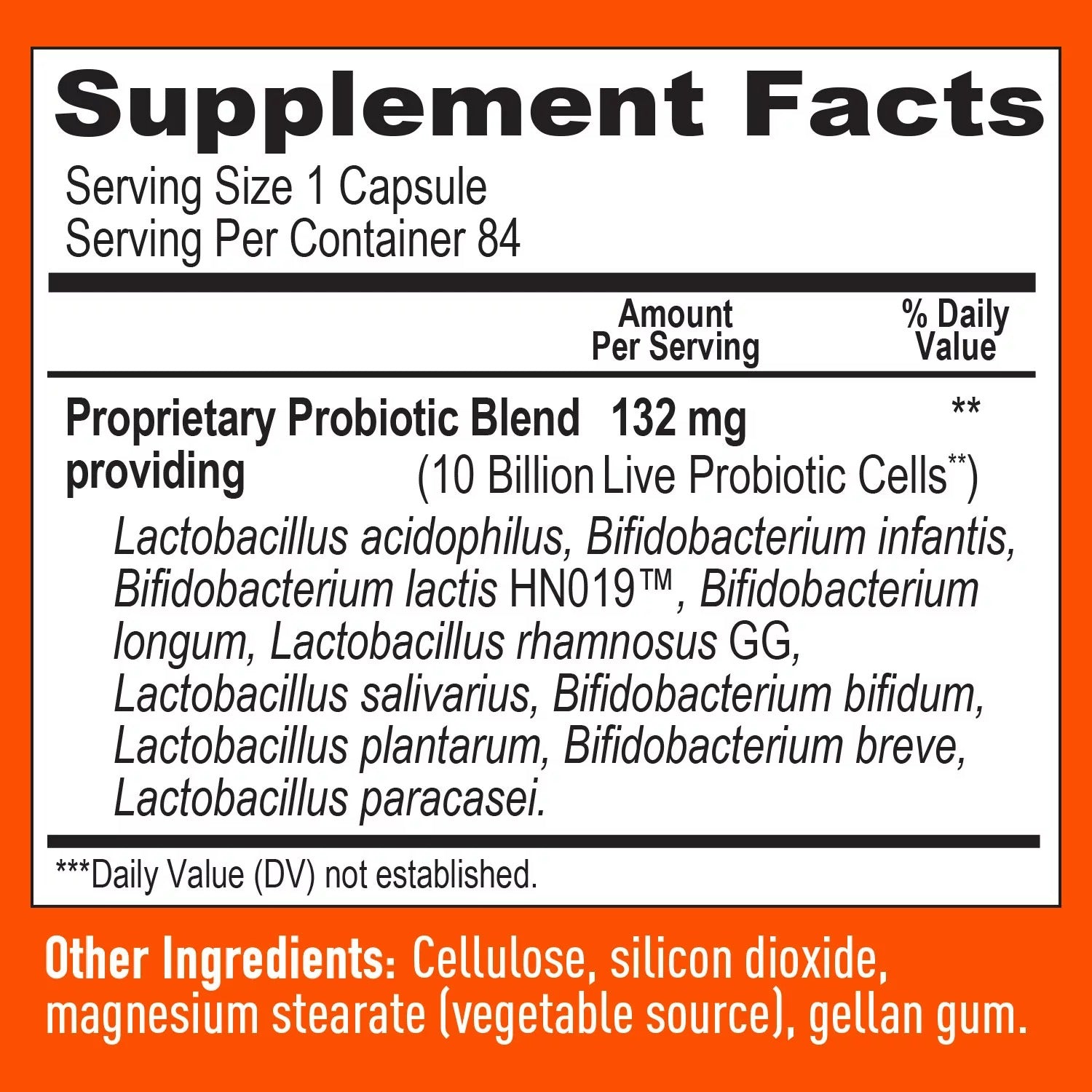 Member's Mark 10 Strain Probiotic Capsules - 84ct/1pk