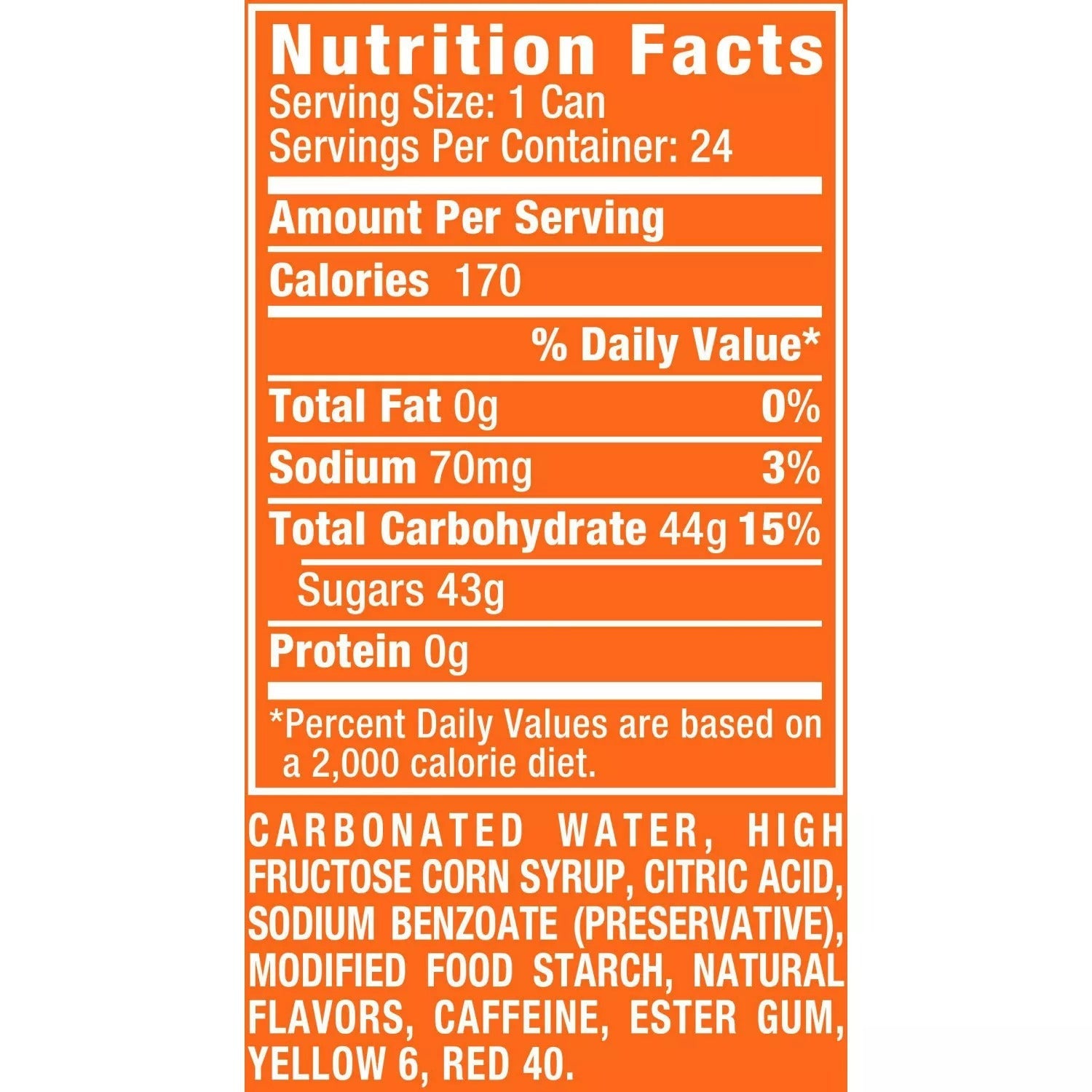 Sunkist Orange Soda Cans - 12oz/24pk