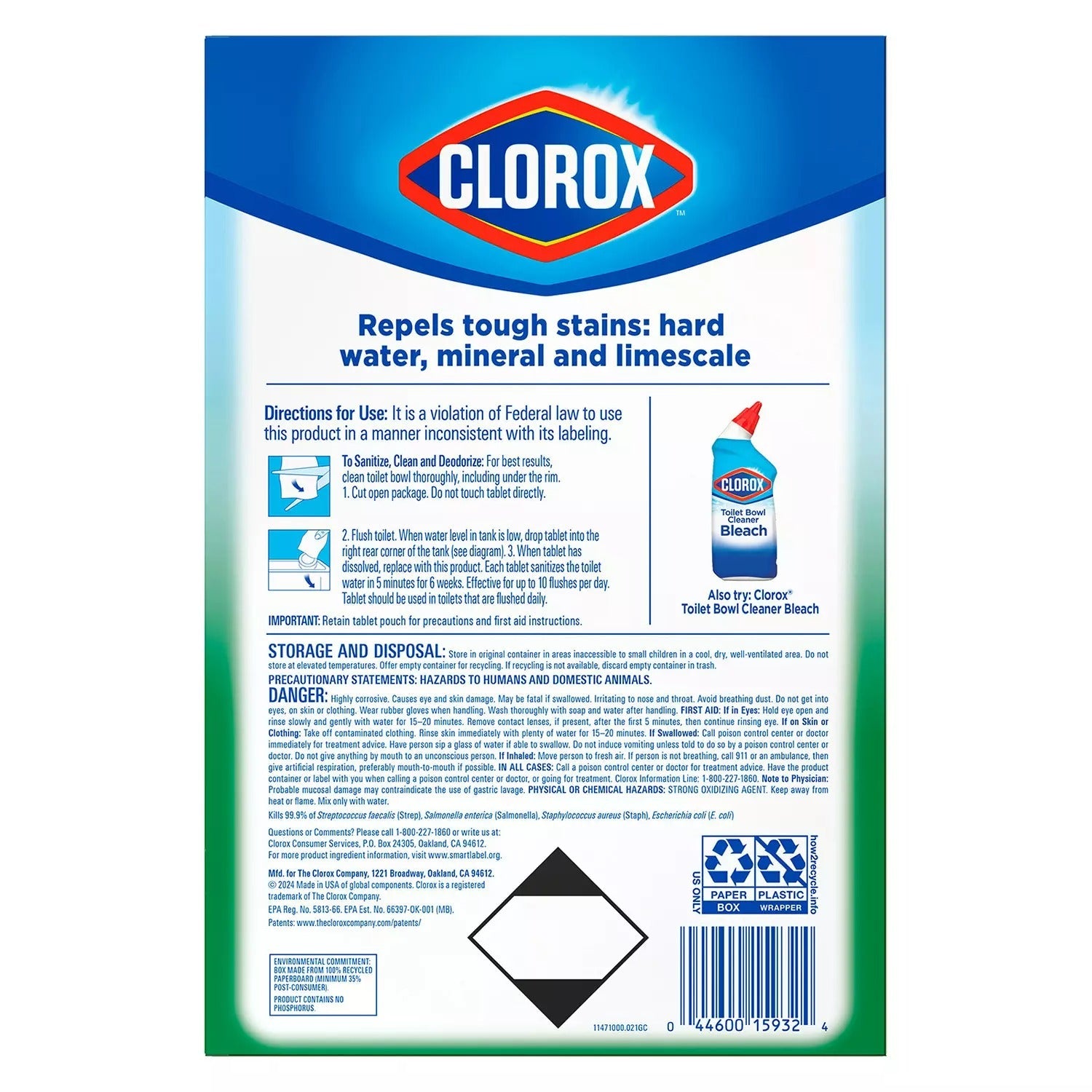 Clorox Ultra Clean Tablets Toilet Bowl Cleaner - (6x3.5)oz/1pk