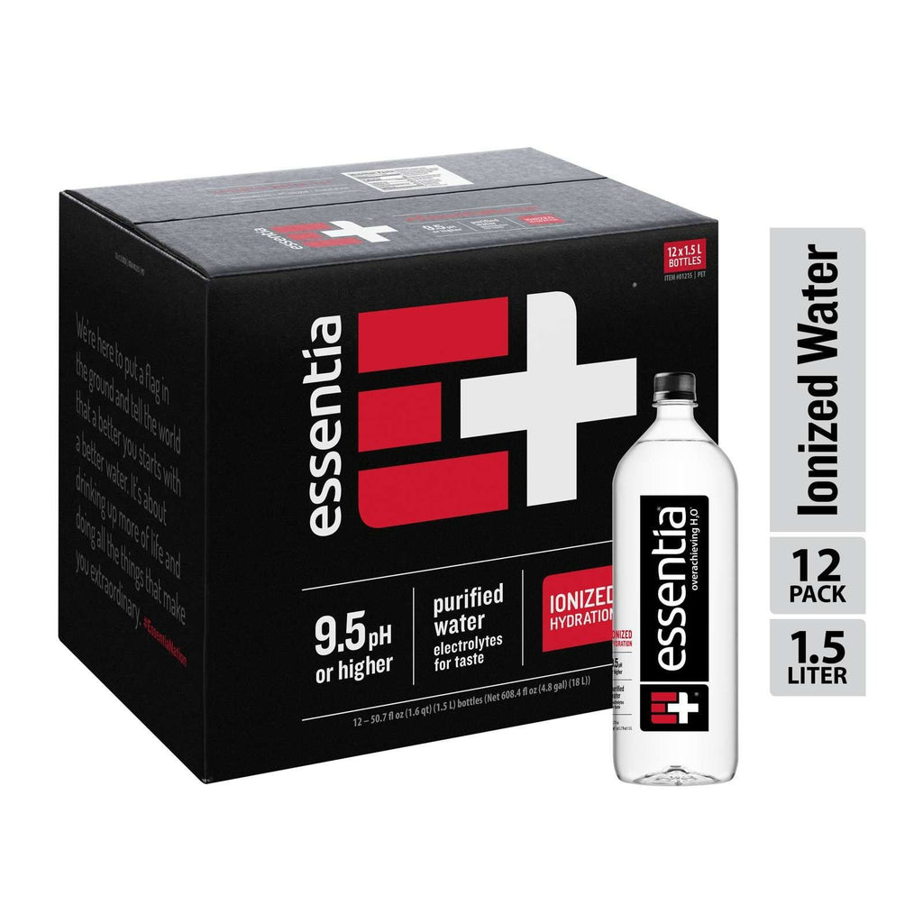 Essentia Bottled Water Ionized Alkaline Water - 1.5L/12pk
