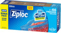 Ziploc Stay Open Freezer Bag Gallon Mega Pack - 66ct/9pk