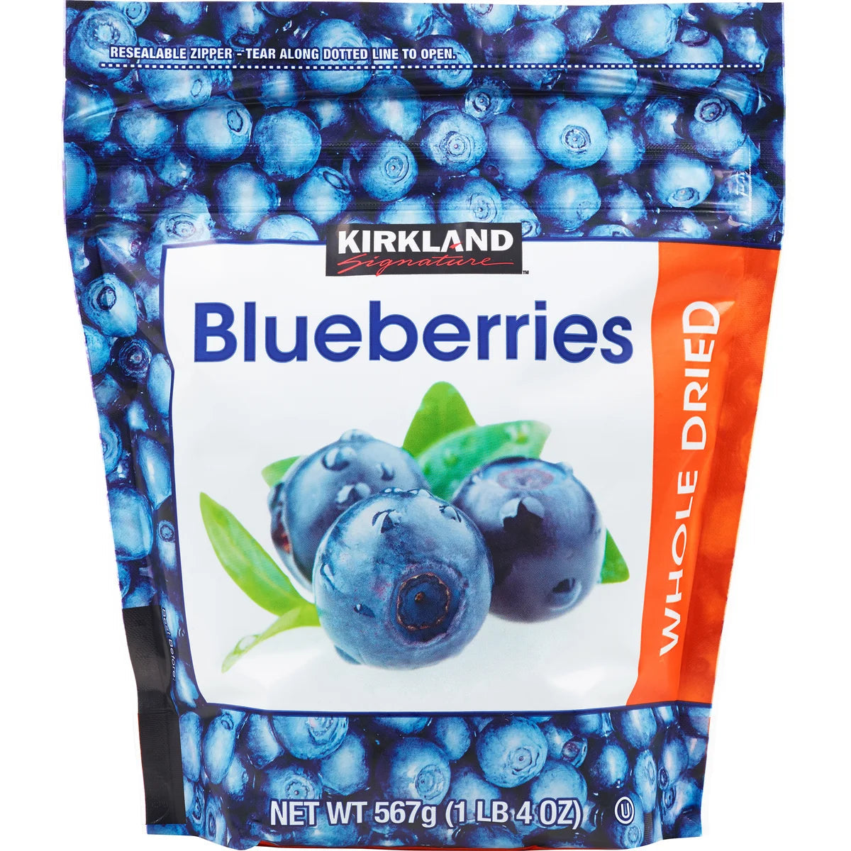 Kirkland Signature Whole Dried Blueberries - 20oz/1pk