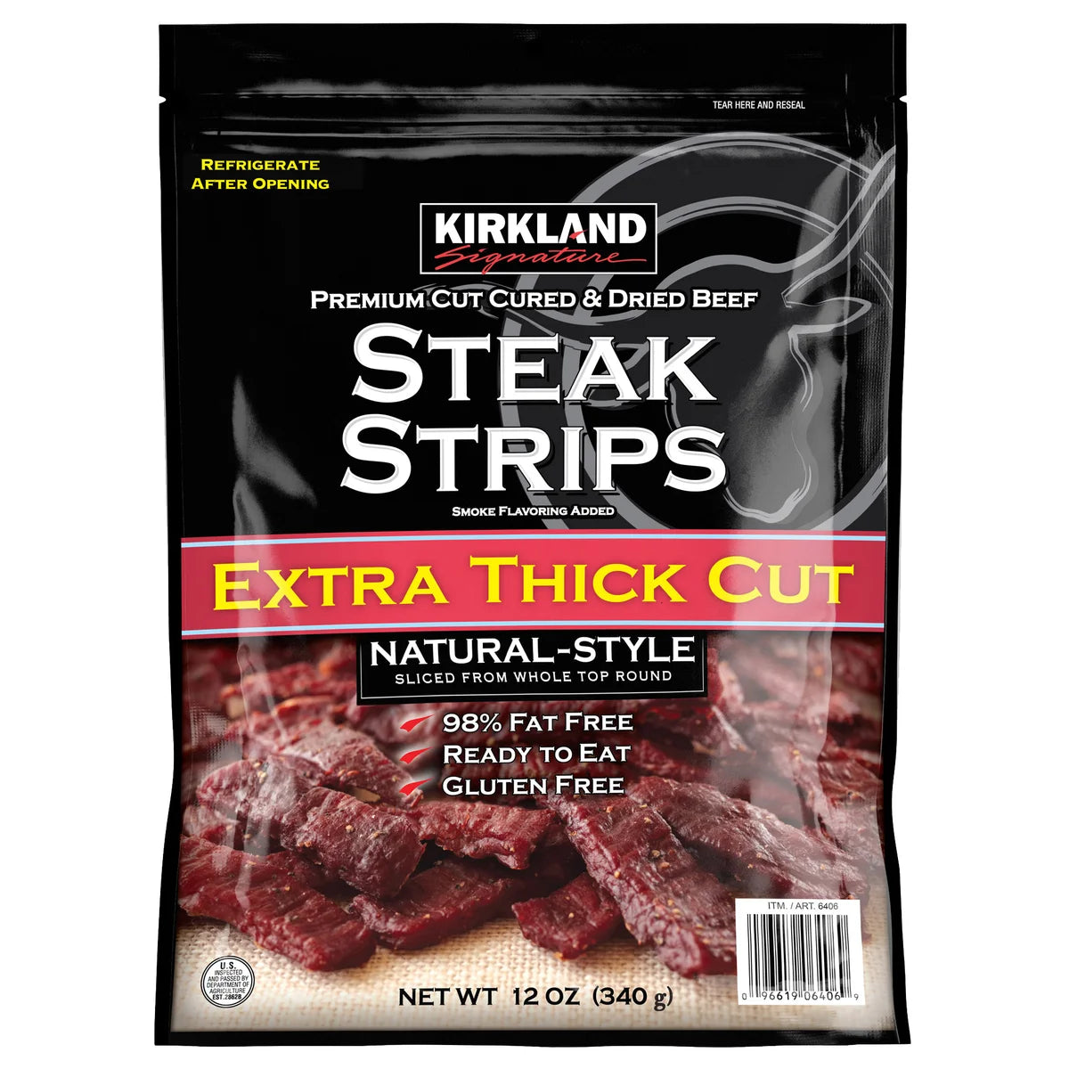 Kirkland Signature Premium Extra Thick Steak Strips - 12oz/1pk