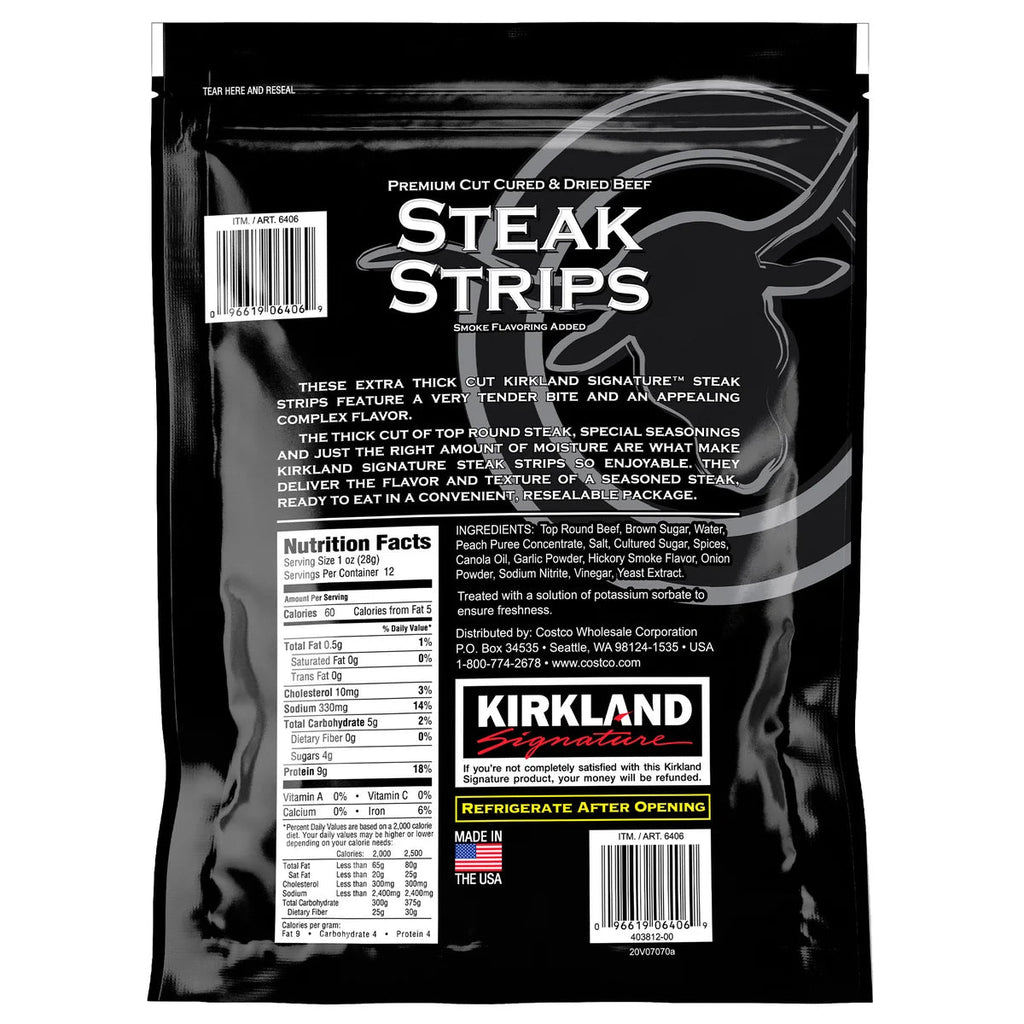 Kirkland Signature Premium Extra Thick Steak Strips - 12oz/1pk