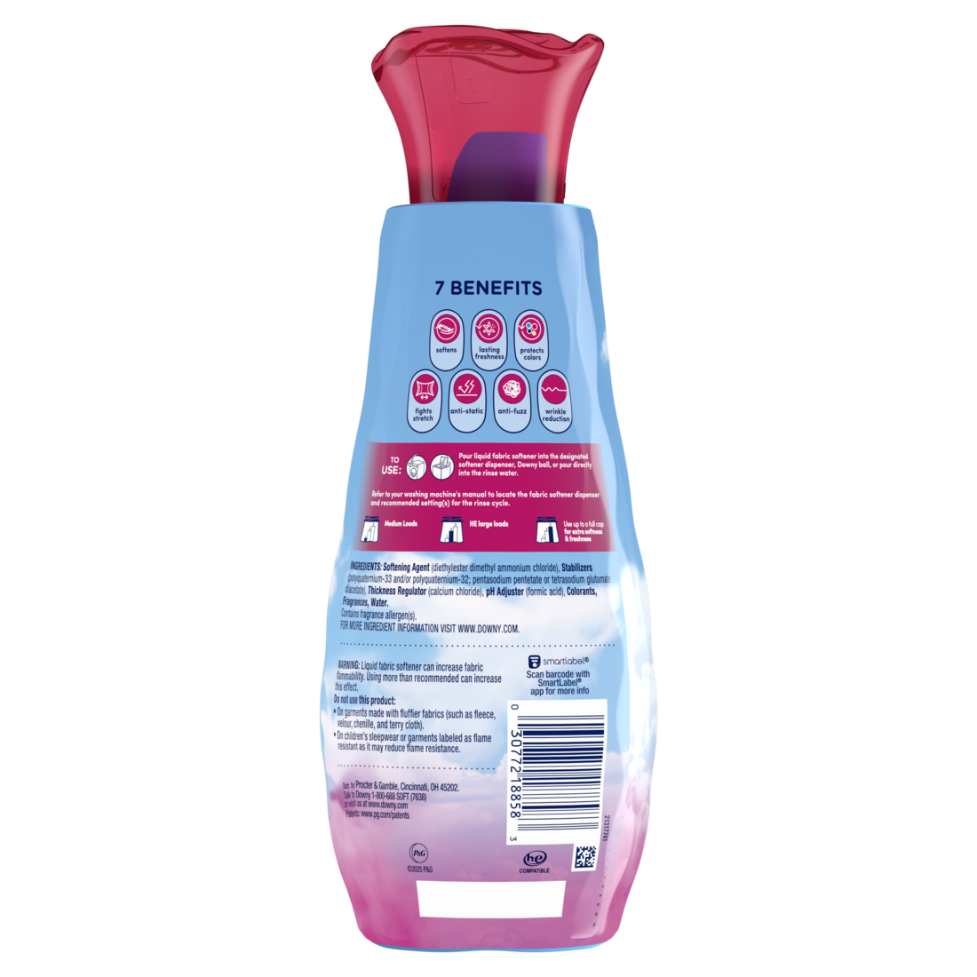 Downy Soft 2-in-1 Soft And Fresh Liquid Fabric Softener April Fresh 32 Loads Fabric Conditioner Liquid Provides Softness And Freshness For Fabrics - 24oz/4pk