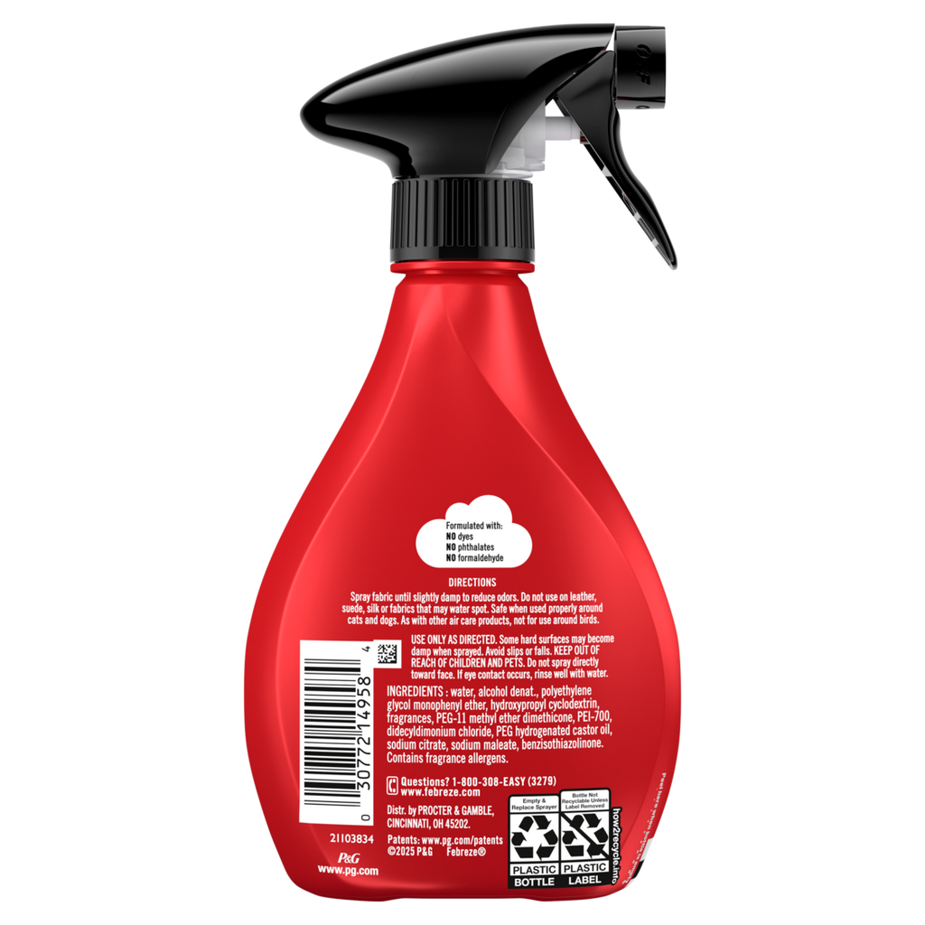 Febreze Odor-Fighting Fabric Spray Air Freshener Fabric Refresher Old Spice Scent - 12.5oz/4pk
