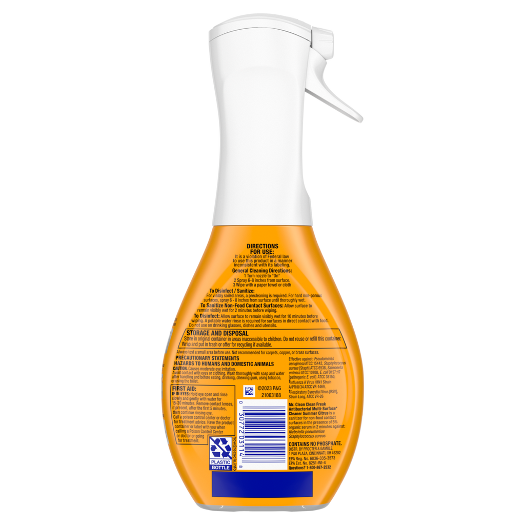 Mr. Clean Clean Freak All Purpose Cleaner Spray Multi-Surface Cleaning Ab Citrus - 16oz/6pk