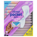 Always Pocket With Flexfoam Pads Size 1 Regular With Wings Unscented - 12ct/4pk