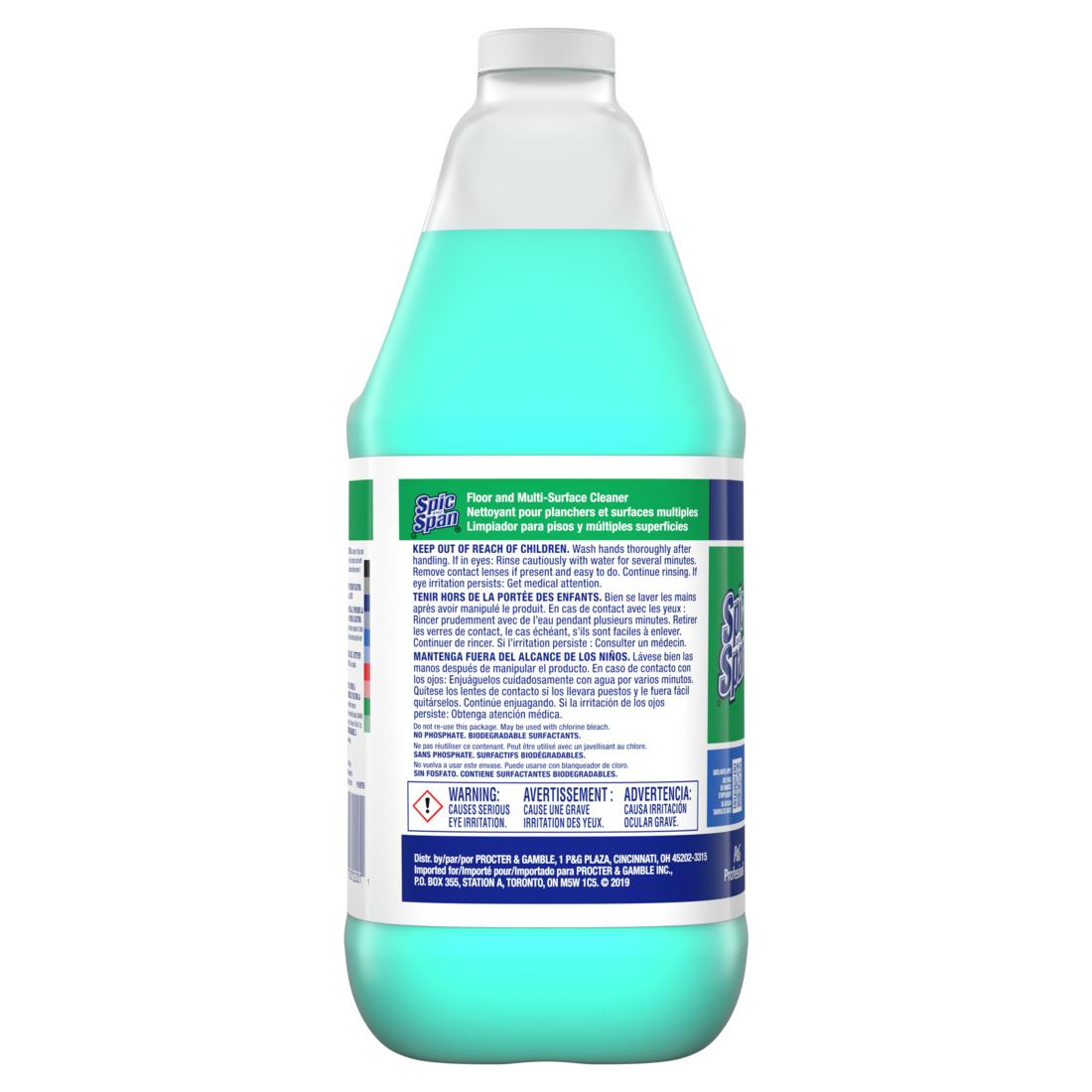 Spic And Span Professional Bulk Floor And Multi-Surface Cleaner Concentrate For Commercial Use 1 Gallon - 1gal/3pk