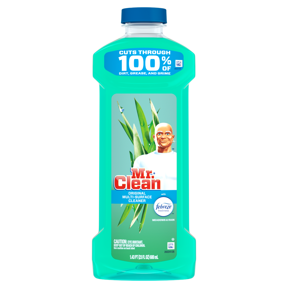 Mr. Clean All Purpose Cleaner Floor Cleaner For Mopping Cleaning Liquid Meadows & Rain - 23oz/6pk