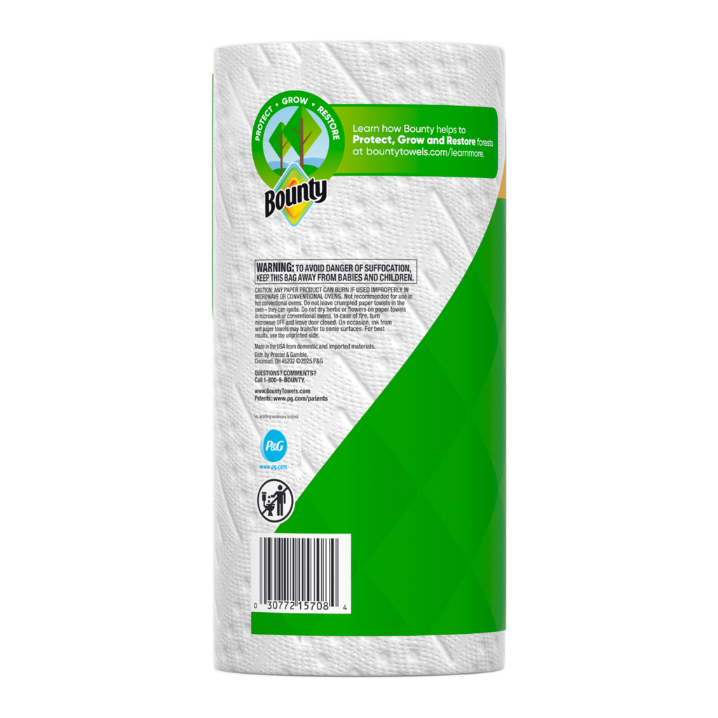 Bounty Paper Towels Select-A-Size White 1 Double Roll 82 Sheets Per Roll - 1ct/24pk