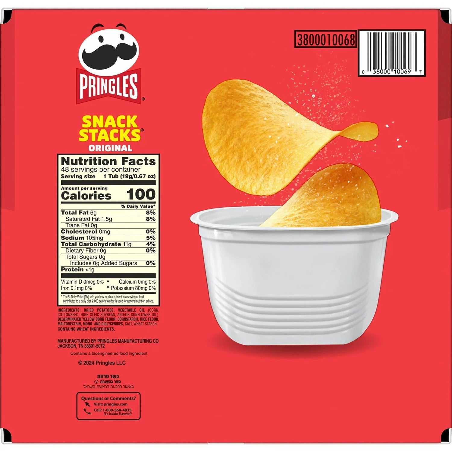 Pringles Snack Stacks Original Potato Crisps - (48x0.67)oz/1pk