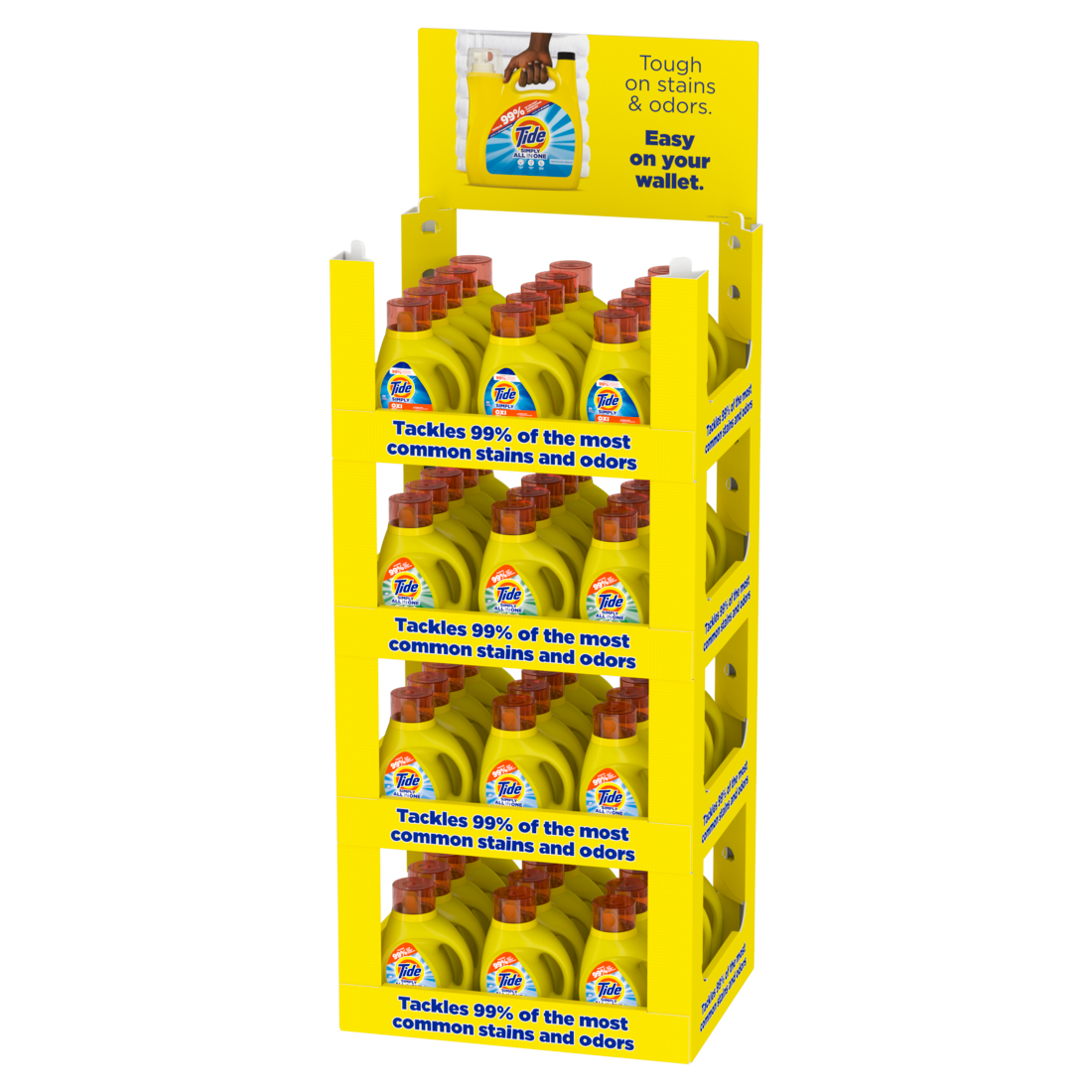 Tide Simply Liquid Laundry Detergent Display (30x31oz Oxi Refreshing Breeze; 30x32oz Refreshing Breeze) - (31-32)oz/60pk