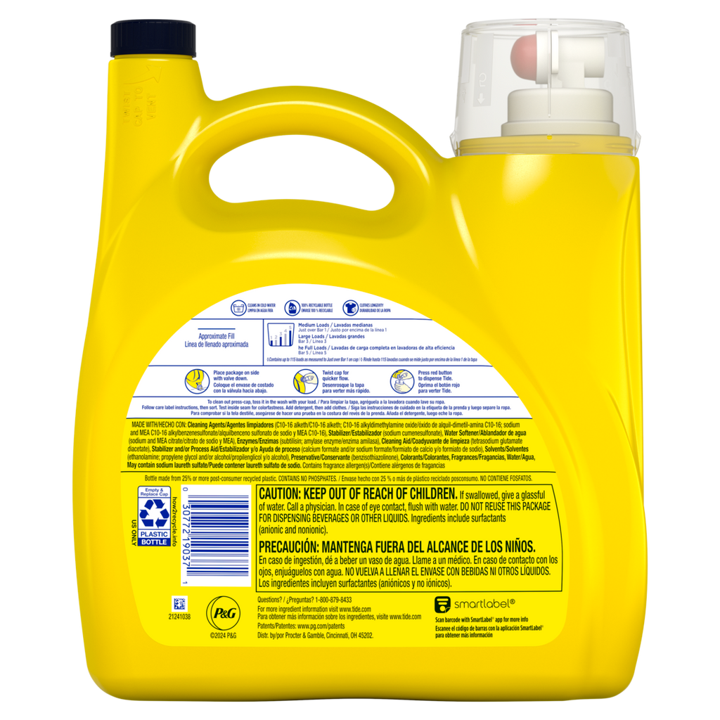 Tide Simply Oxi Boost + Ultra Stain Release 115 Loads Tough On Stains Whitens Brightens Refreshing Breeze Scent - 162oz/4pk