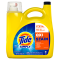 Tide Simply Oxi Boost + Ultra Stain Release 115 Loads Tough On Stains Whitens Brightens Refreshing Breeze Scent - 162oz/4pk