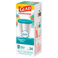 Glad Drawstring Bahama Bliss Odor Shield Small 4 Gallon - 34ct/6pk