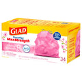 Glad Forceflex Plus Drawstring Cherry Blossom Odorshield 13 Gallon - 34ct/6pk