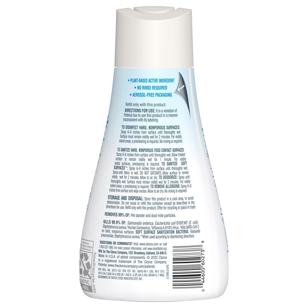 Clorox Disinfecting Mist Refill Free & Clear Of Fragrances & Dyes - 14oz/6pk