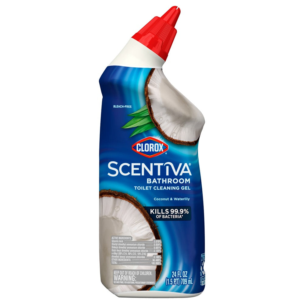 Clorox Scentiva Toilet Bowl Cleaner Manual Coconut & Waterlily - 24oz/6pk