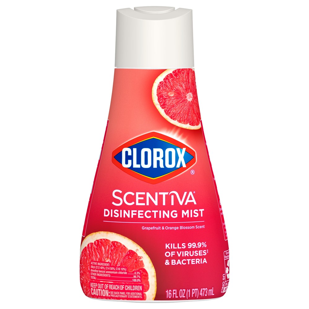 Clorox Scentiva Disinfecting Mist Grapefruit & Orange Blossom Refill - 16oz/6pk