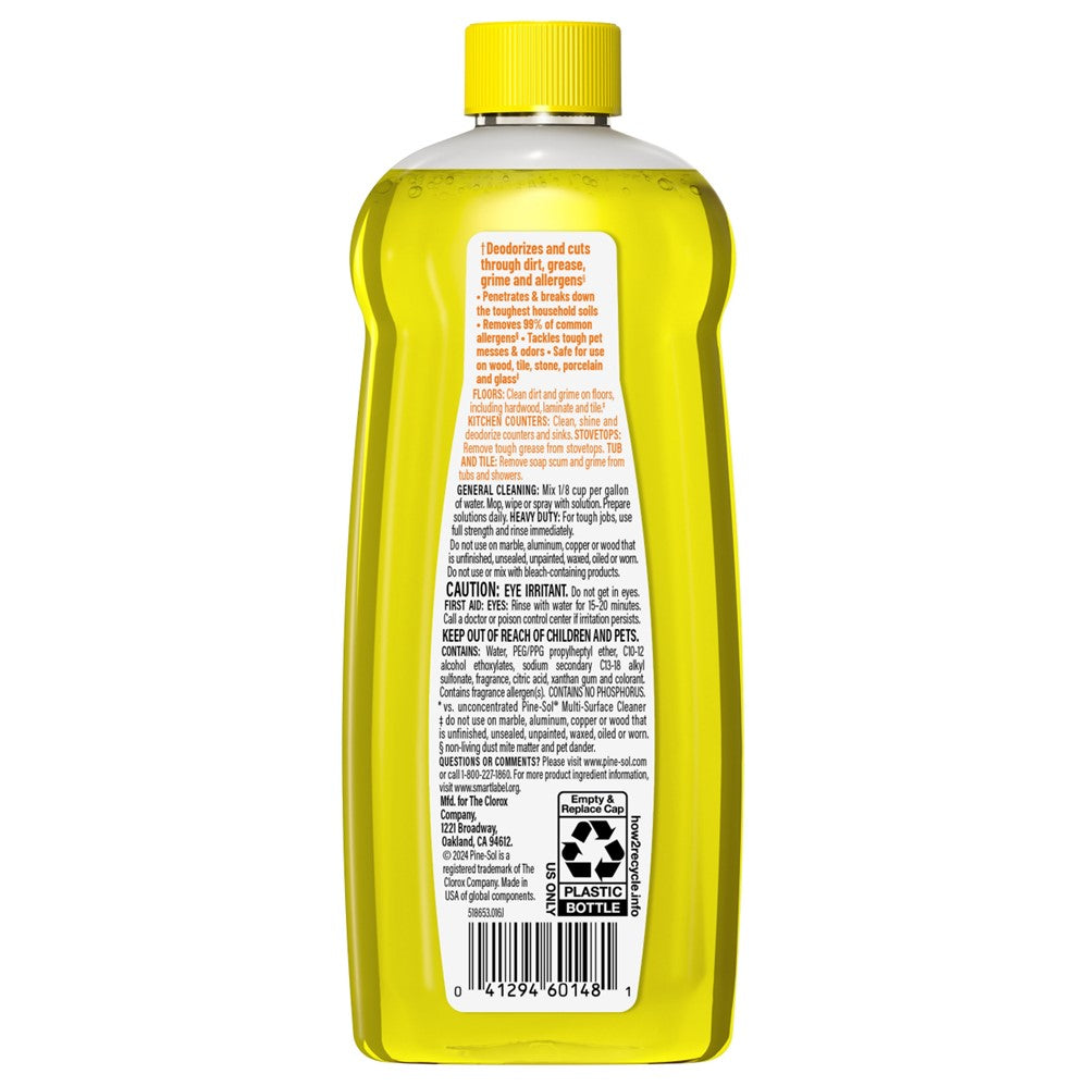 Pine Sol Cleaner Lemon Citric Acid Formula - 14oz/12pk