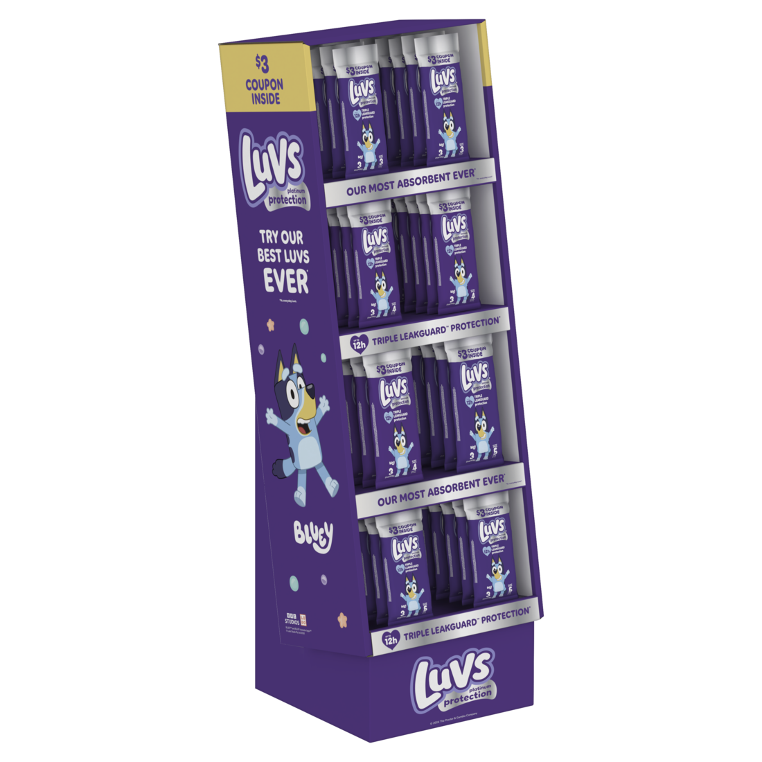 Luvs Display Trial Pk S3-S5 Wing - 3ct/40pk