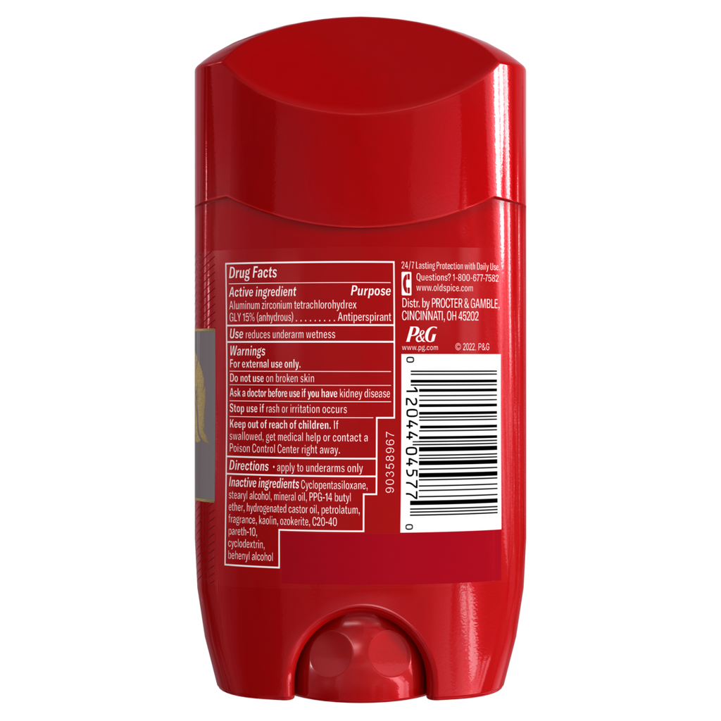 Old Spice Red Collection Steel Titan Scent Invisible Solid Antiperspirant and Deodorant for Men - 2.6oz/12pk