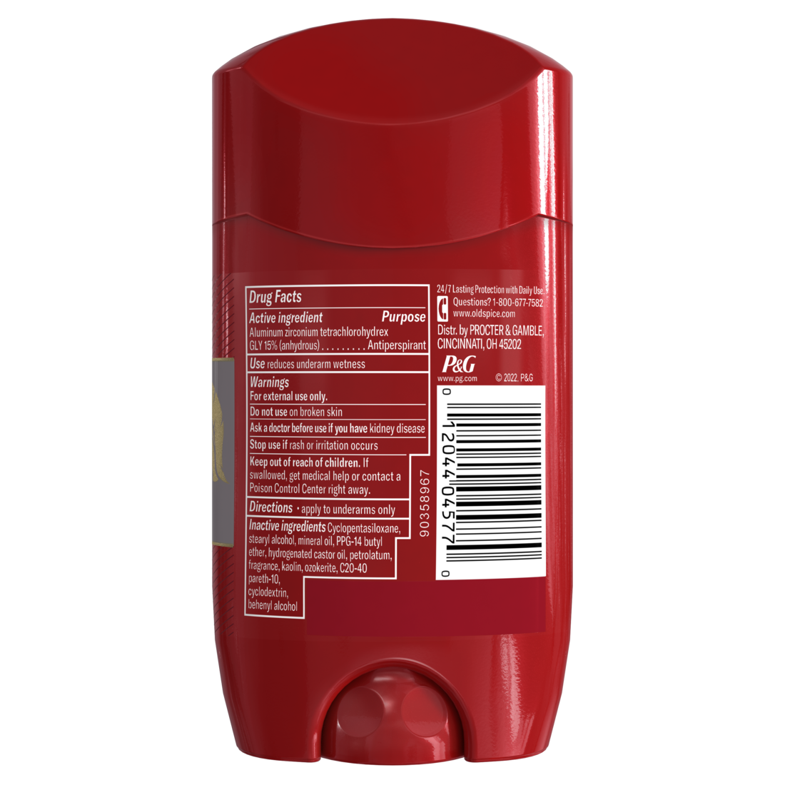 Old Spice Red Collection Steel Titan Scent Invisible Solid Antiperspirant and Deodorant for Men - 2.6oz/12pk