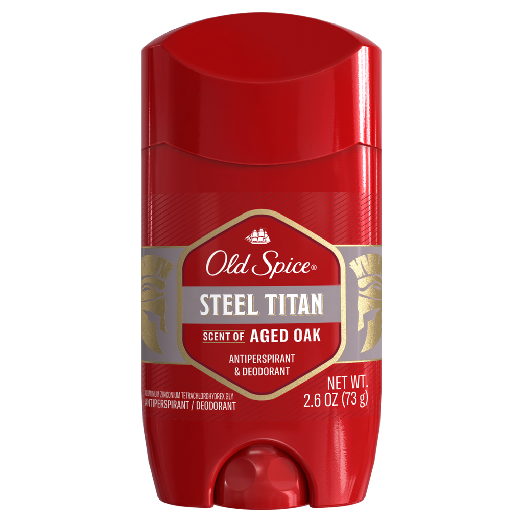 Old Spice Red Collection Steel Titan Scent Invisible Solid Antiperspirant and Deodorant for Men - 2.6oz/12pk