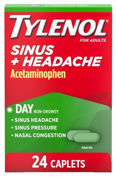 Tylenol Sinus Day Non-Drowsy Caplets - 24ct/48pk