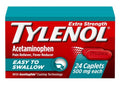 Tylenol Extra Strength Pain Reliever / Fever Reducer Easy to Swallow Caplets - 24ct/72pk