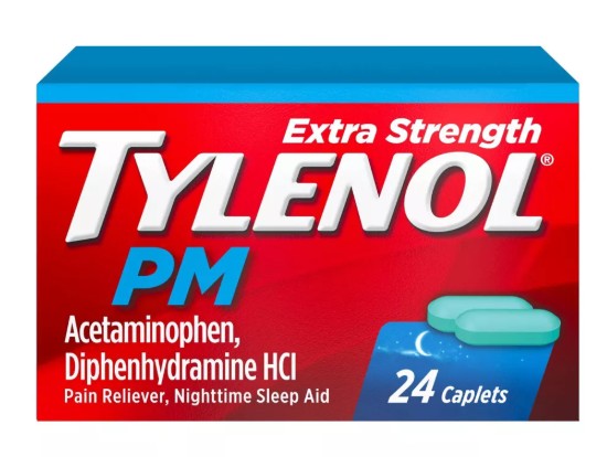 Tylenol PM Extra Strength Pain Reliever / Nighttime Sleep Aid Caplets - 24ct/72pk