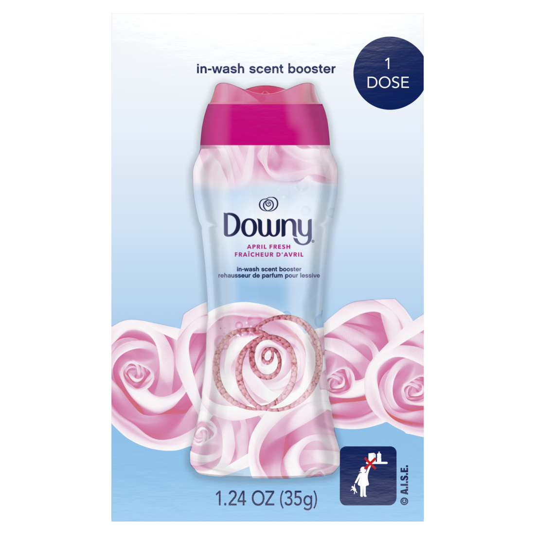 Downy In-Wash Laundry Scent Booster Beads April Fresh Scent - 1.24oz/24pk
