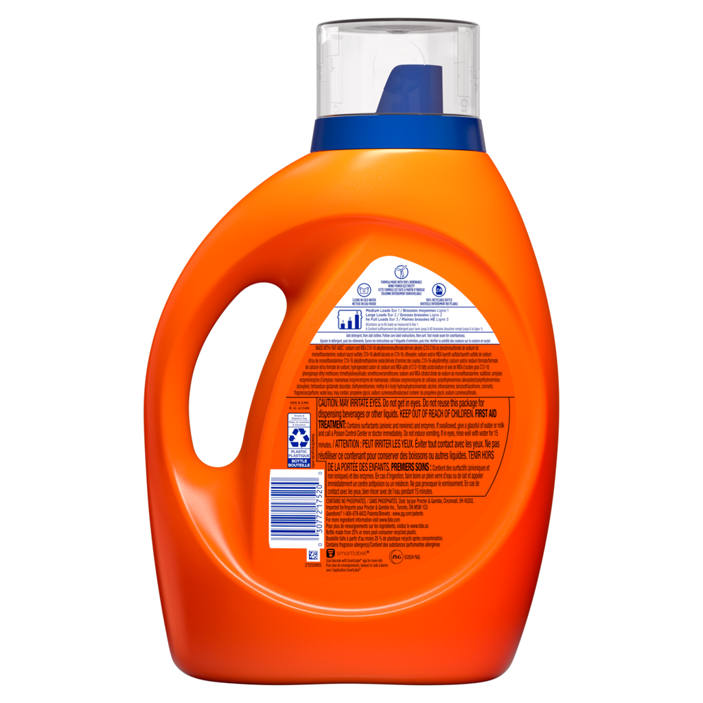 Tide Ultra Oxi Boost Liquid Laundry Detergent 65 Loads Advanced Stain Remover Laundry Detergent Liquid With Extra Oxi Power - 92oz/4pk