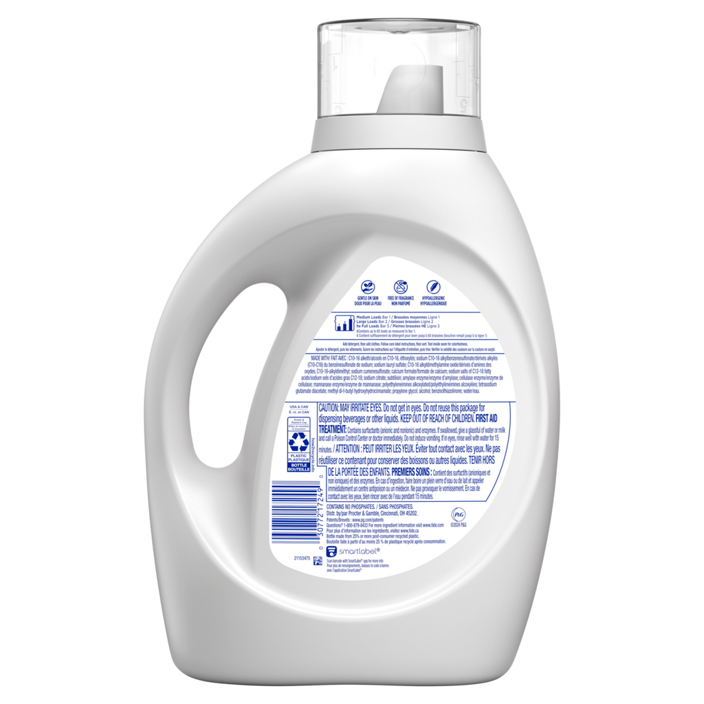Tide Free And Gentle Odor Refresh Laundry Detergent Liquid 65 Loads Hypoallergenic Laundry Detergent - 92oz/4pk