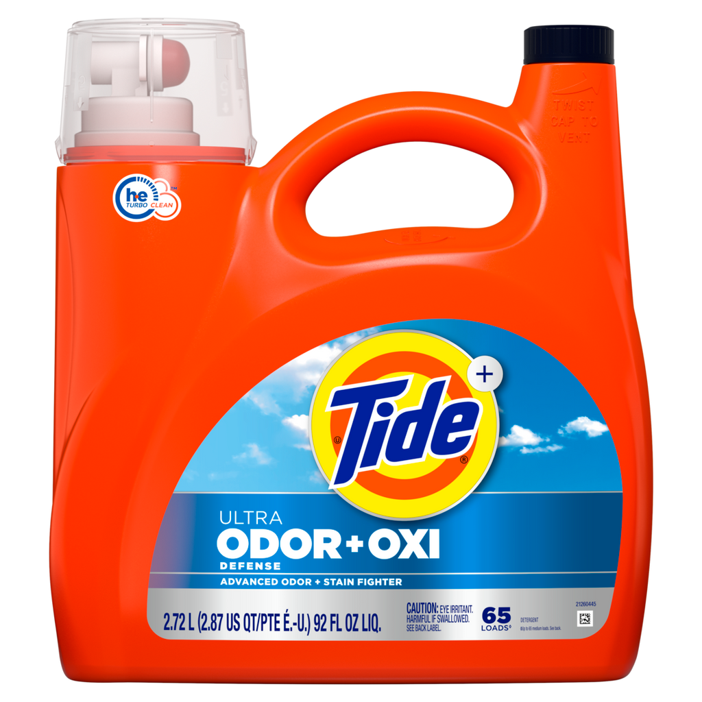 Tide Ultra Odor Defense Plus Oxi Liquid Laundry Detergent 65 Loads Advanced Odor And Stain Fighting Laundry Detergent Liquid - 92oz/4pk