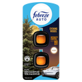 Febreze Auto Air Freshener Odor-Fighting Automotive Vent Clip Evening Woods Scent - (2x0.07)oz/8pk