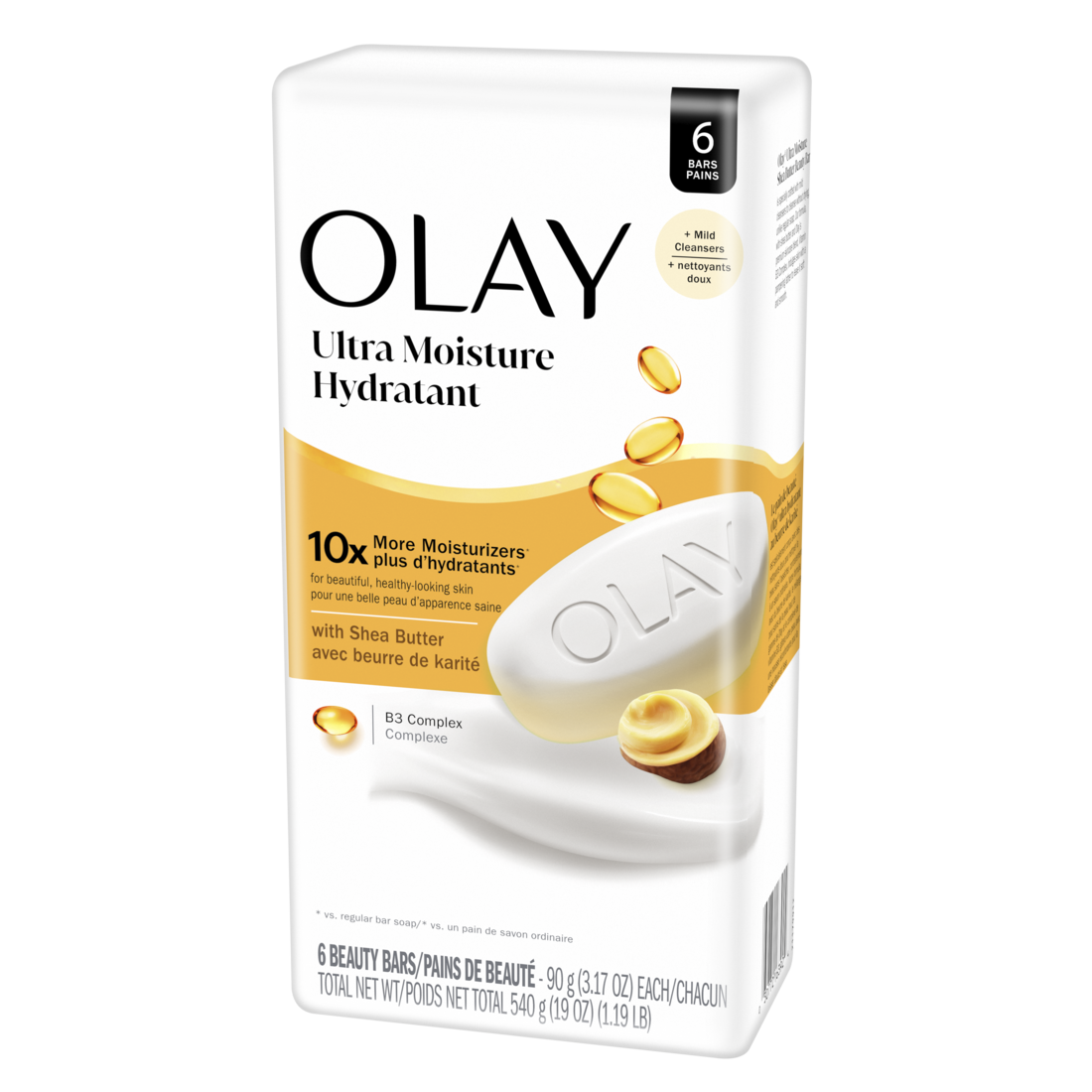 Olay Ultra Moisture Shea Butter Beauty Bar With Vitamin B3 Complex - (6x3.17)oz/6pk