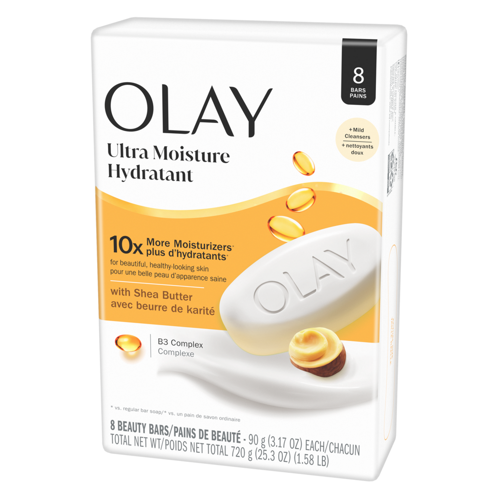 Olay Ultra Moisture Shea Butter Beauty Bar With Vitamin B3 Complex - (8x3.17)oz/4pk