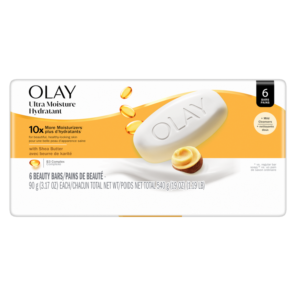 Olay Ultra Moisture Shea Butter Beauty Bar With Vitamin B3 Complex - (6x3.17)oz/6pk