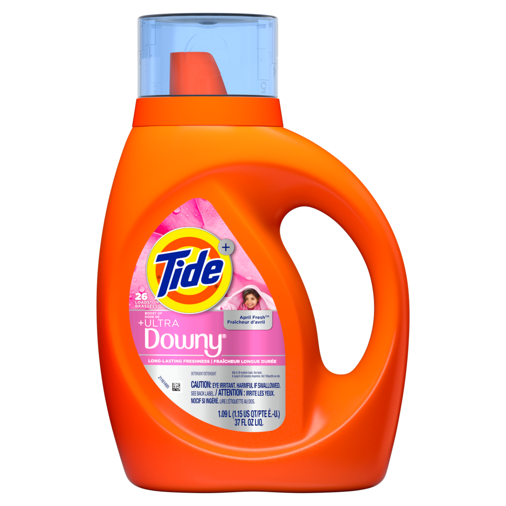 Tide Plus Boost Of Ultra Downy Liquid Laundry Detergent April Fresh Scent 26 Loads Laundry Detergent Liquid With Long-Lasting Freshness - 37oz/6pk